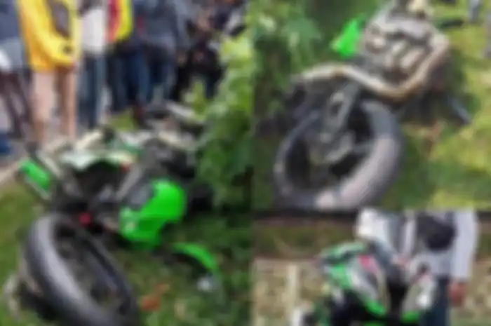 Kawasaki Ninja ZX-10R rusak parah