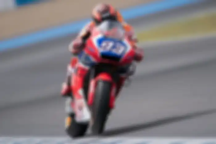 Marc Marquez tes Honda RC213V baru di Jerez