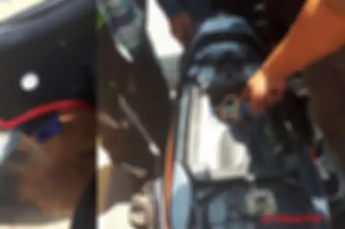 Helm anti begal yang diciptakan oleh siswa SMKN 1 Purworejo tahun lalu