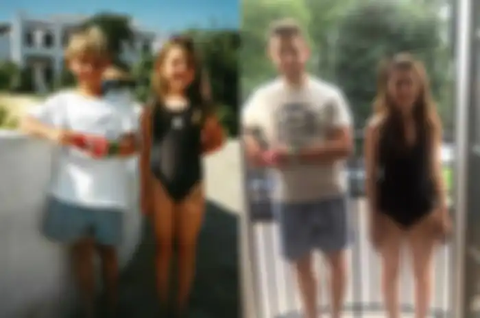 Heidi dan Ed saat kecil dan ketika dewasa.