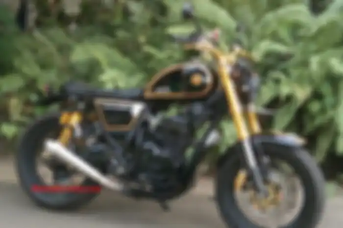 Yamaha Scorpio usung konsep Scrambler Oriental.