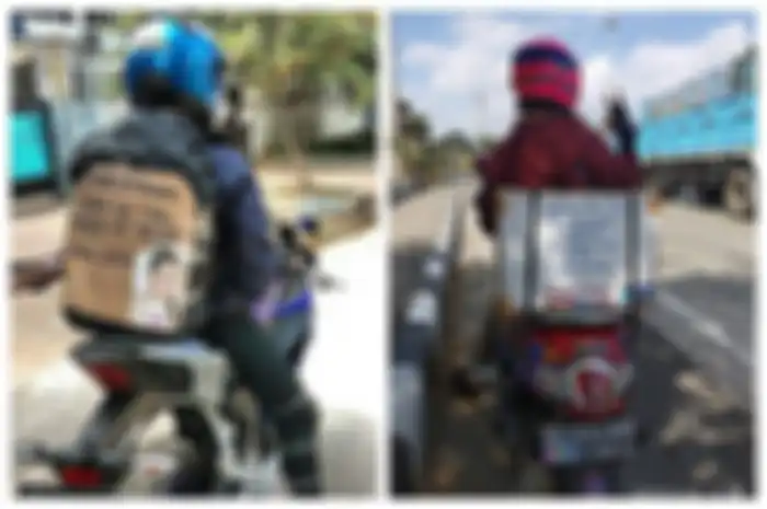 Tulisan-tulisan kocak dari para pemudik motor
