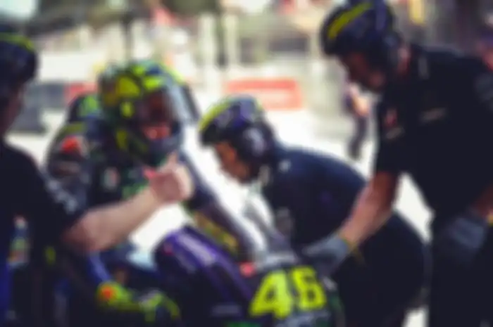 Valentino Rossi saat tes MotoGP Catalunya 2019