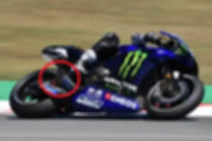 Knalpot baru di motor Yamaha M1 Maverick Vinales di tes MotoGP Catalunya 2019