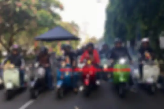 Walikota Jakarta Pusat, Dr. Bayu Meghantara, M.Si (Vespa Hijau) hadiri Scooter Enjoy Jakarta (SEJ) 2019.