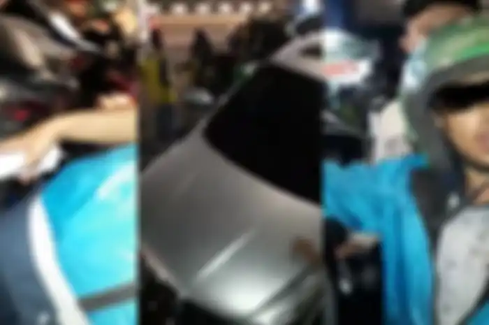 Pemotor ketahuan mencuri barang pemilik mobil yang kena musibah di Gunung Sahari, Jakarta.