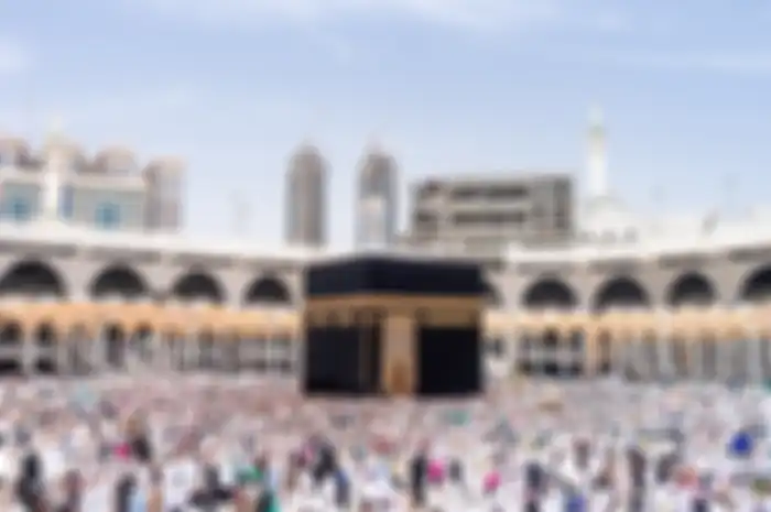 Para jemaah melakukan ibadah haji di Mekah.