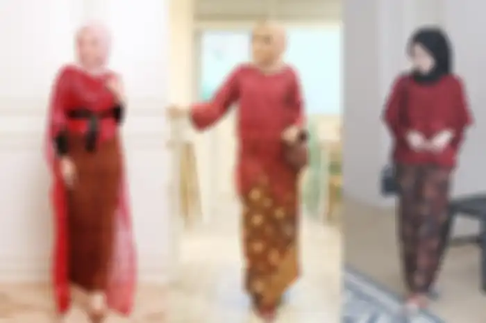 Kebaya merah dan kain batik