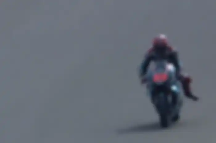 Fabio Quartararo nyaris terjatuh di FP3 MotoGP Jerman 2019.