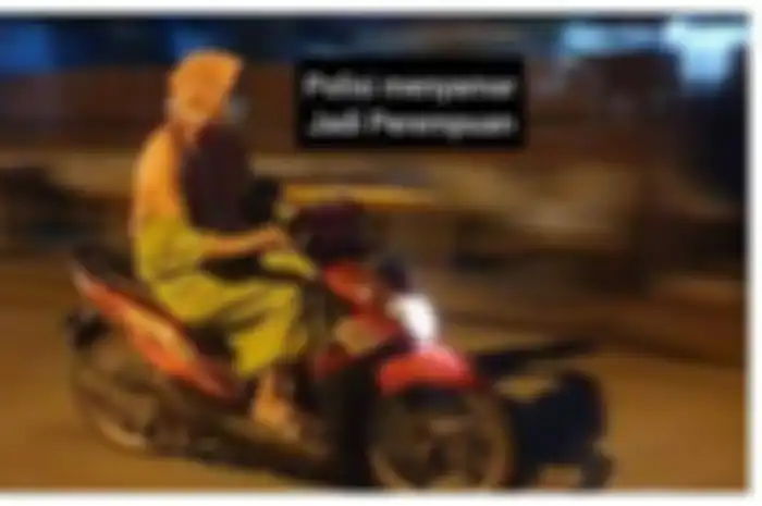 Polisi menyamar sebagai emak-emak untuk menangkap begal