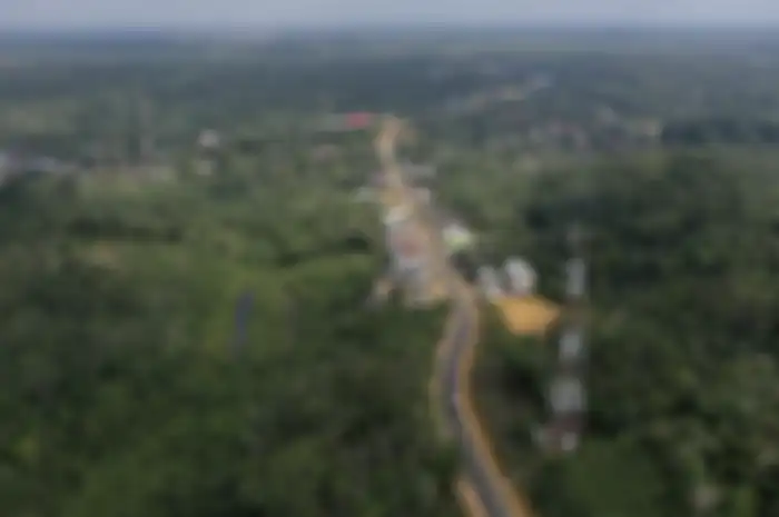 Foto udara kawasan Bukit Nyuling, Tumbang Talaken Manuhing, Gunung Mas, Kalimantan Tengah, Kamis (25/7/2019). Daerah yang menjadi bakal calon Ibu Kota Negara itu telah ditinjau oleh Presiden Joko Widodo pada bulan Mei lalu saat mengecek kelaikan lokasi terkait wacana pemindahan Ibu Kota Negara.