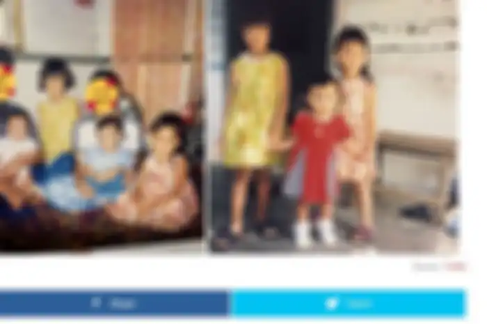 Foto dari @fdzhx dan saudari-saudarinya semasa kecil.