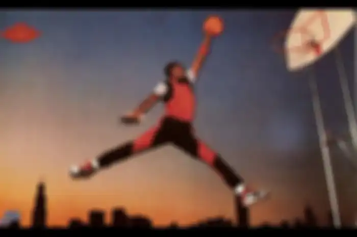 Poster iklan Air Jordan pada 1985.