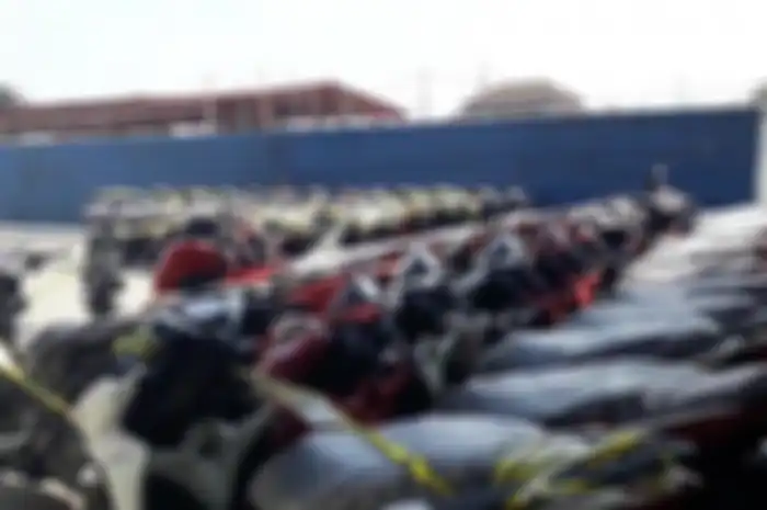Ratusan motor disita polisi dari empat warga, yang berhasil membuat leasing rugi hingga milyaran