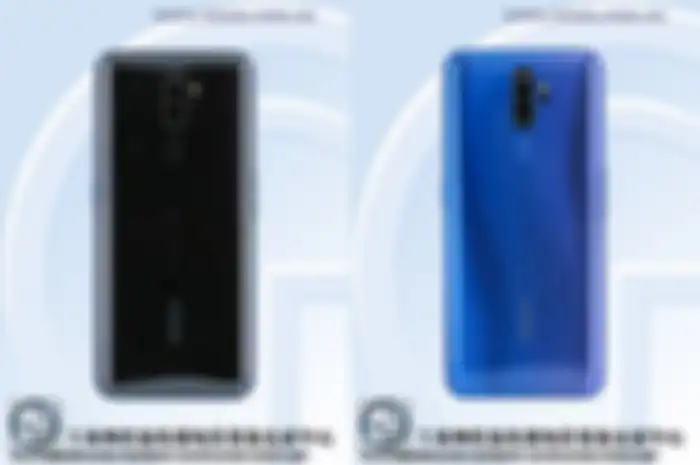 Desain Oppo A9 2020 yang tercatat di TENAA