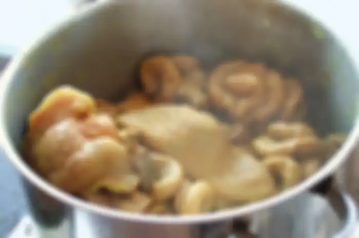 Dalam postingannya, ia menyebutkan bahwa lauk usus sapi yang dibelinya dari rumah makan Padang, masih berisi kotoran sapi.