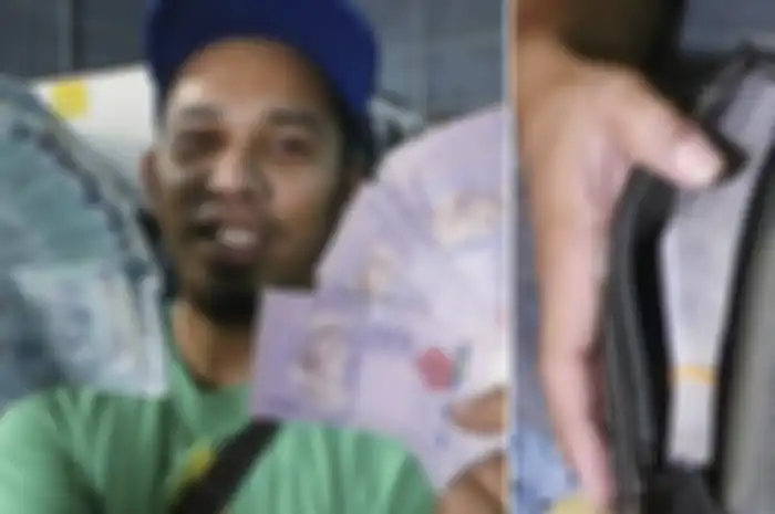 Adam dan uang yang ditemukannya dalam pakaian bekas.