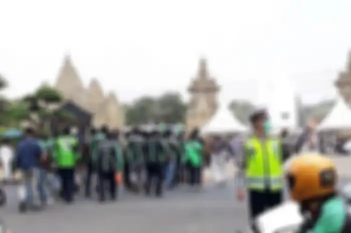 Para driver ojol hadir di pemakaman BJ Habibie