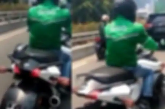Salah seorang pengemudi ojek online (ojol) kedapatan pakai motor roda tiga seharga milyaran.