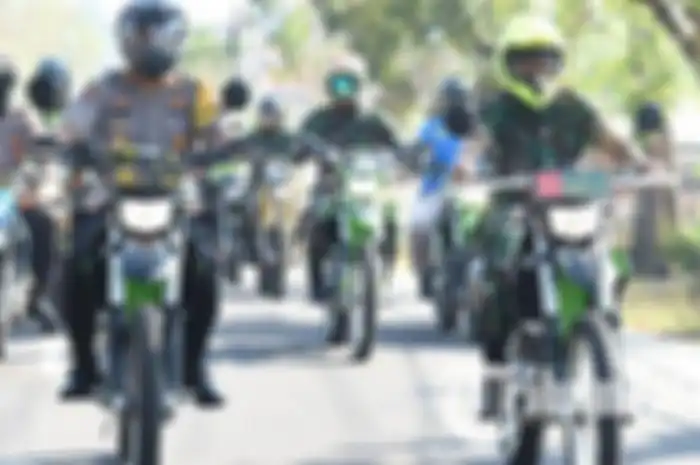 Acara patroli Karhutla yang digelar Polres Lamongan gabungan dengan menggelar offroad, Jumat (20/9/2019).