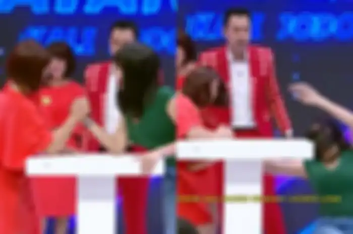 Lucinta Luna jatuh saat diajak adu panco