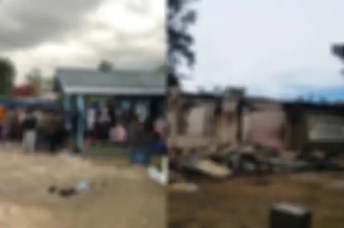 Dampak kerusuhan di Wamena, ibu kota Kabupaten Jayawijaya, Papua. 
