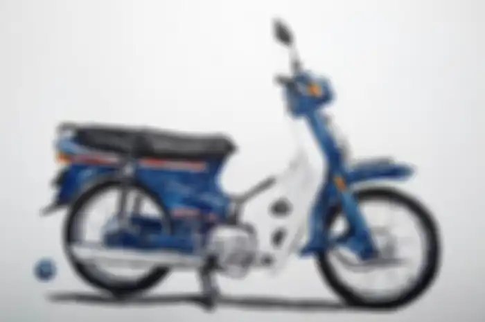 Sketsa Honda Astrea Star Biru karya Oni Faristiwa  