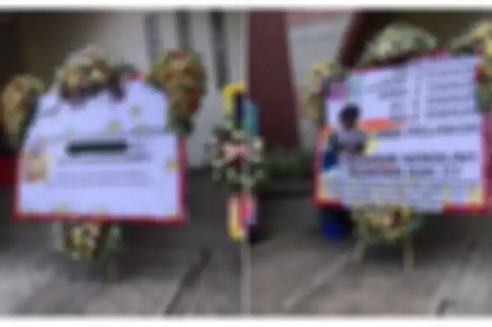 Terduga pelakor dapat kiriman karangan bunga istimewa