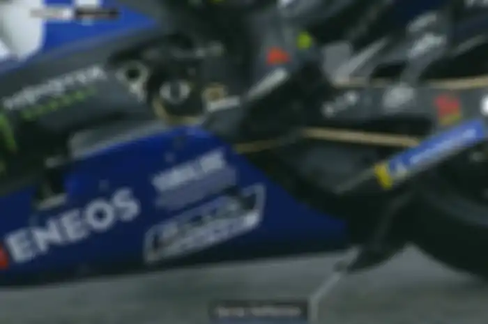 Spray deflector yang disematkan pada motor YZR-M1 milik Valentino Rossi pada latihan bebas (FP3 ) MotoGP Jepang 2019