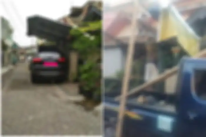 Kanopi yang memakan bahu jalan untuk tempat parkir mobil akhirnya dibogkar.