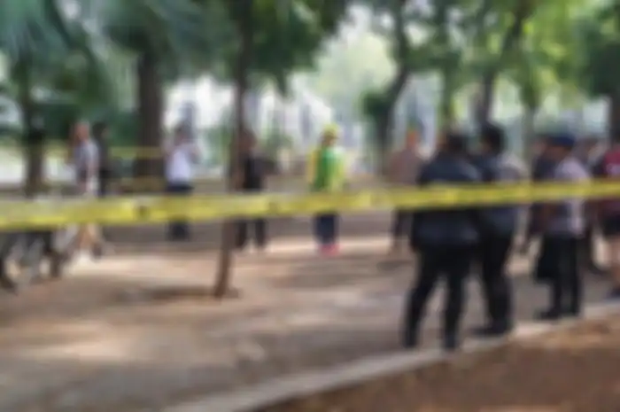Lokasi ledakan di Monas yang disebabkan granat asap