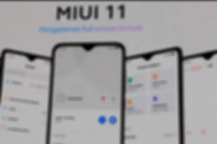 Tampilan MIUI 11 dengan tampilan full screen