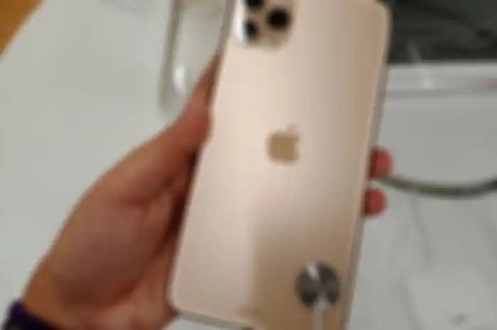 iPhone 11 Pro Max warna gold.