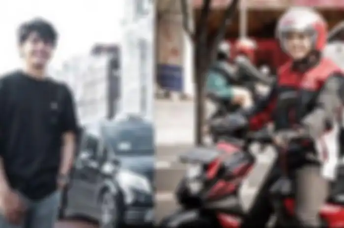Pemain sinetron yang berperan driver ojek online doyan motor custom.