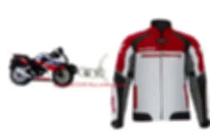 Gantungan kunci Honda CBR 250R dan jaket racing Honda.