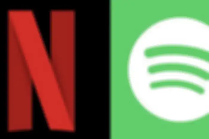 logo Netflix dan Spotify