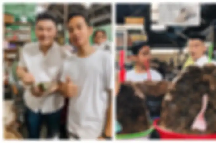 Gibran Rakabuming mengajak Chef Arnold blusukan ke Pasar Gede Solo