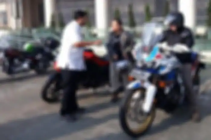 Deretan moge di Mal Senayan City yang dicek pajaknya oleh BPRD DKI Jakarta dan Samsat Jakarta Selatan, Minggu (22/12/2019) 