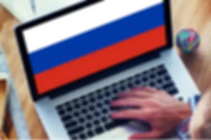 Ilustrasi jaringan internet di Rusia