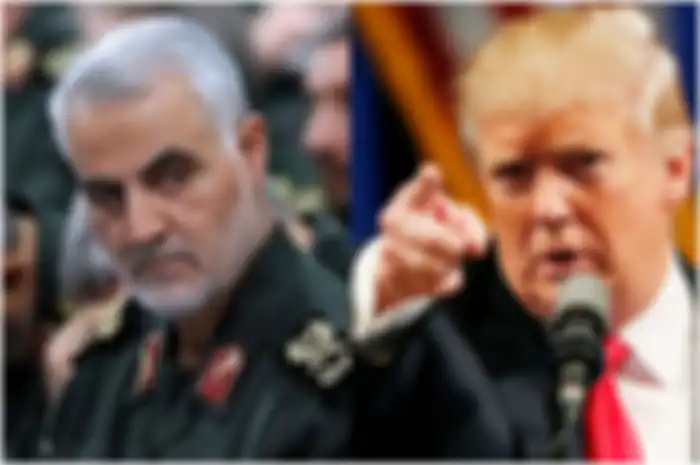 Qasem Soleimani dan Donald Trump.