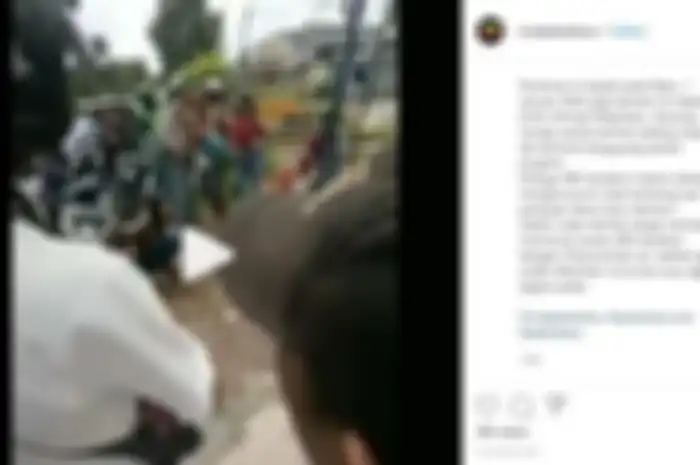 Video viral gadis cantik joget di pinggir jalan dan dikerubungi masyarakat, akhirnya disiram air parit biar sadar