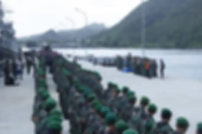 TNI menggelar apel dan menyiagakan 600 personel untuk mengamankan perairan Natuna.