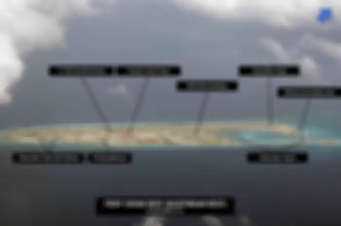 Kepulauan Spratly dengan sistem senjata yang telah China bangun