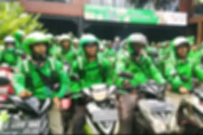 Driver Grab yang membantu berjalannya program gerakan JanganLupaMakan pada Jumat (17/1)