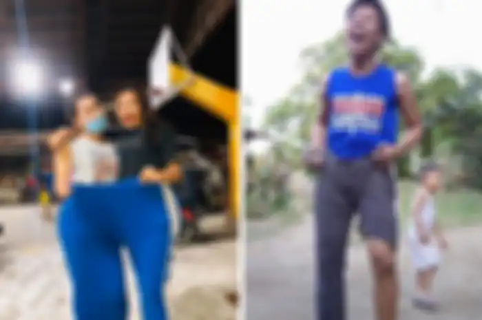 Potret keseruan pengungsi Gunung Taal ketika mencoba pakaian dari para donatur.