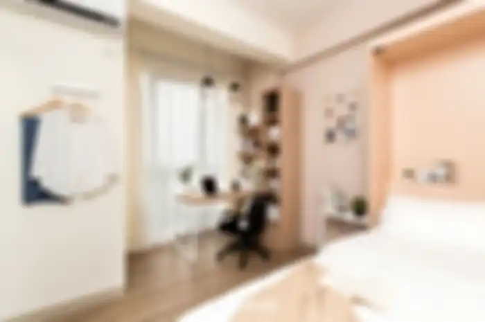 ilustrasi interior rumah kos.