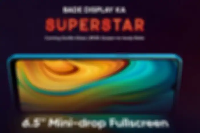 Tampilan layar Realme C3 yang akan memiliki dimensi sebesr 6.5 inci