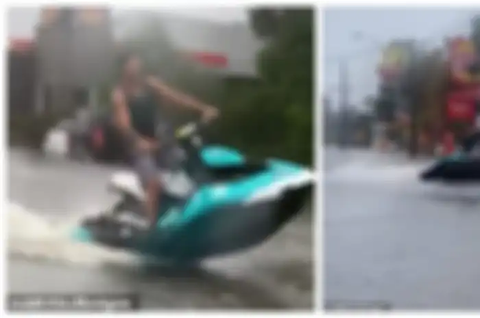 Australia Dilanda Banjir, Cowok Ini Malah Manfaatin Buat Main Jet Ski