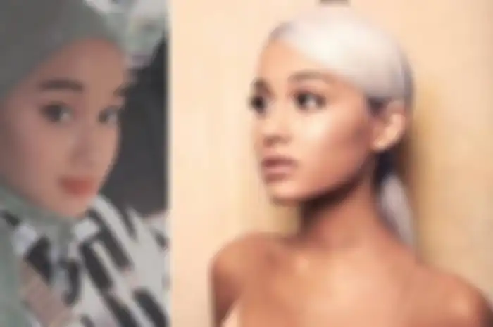 Pengguna Instagram dengan akun @nblaazln yang memiliki kemiripan wajah dengan Ariana Grande.