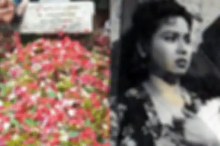 Kolase makam Laila Sari dan Foto Semasa Mudanya (source: Widyastuti)